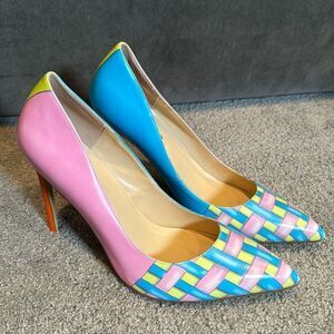 Women’s YCG Multicolored Fun Stiletto High Heels Size 12 NEW